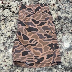 BURLEBO Kids Brown and Black Camo Shorts